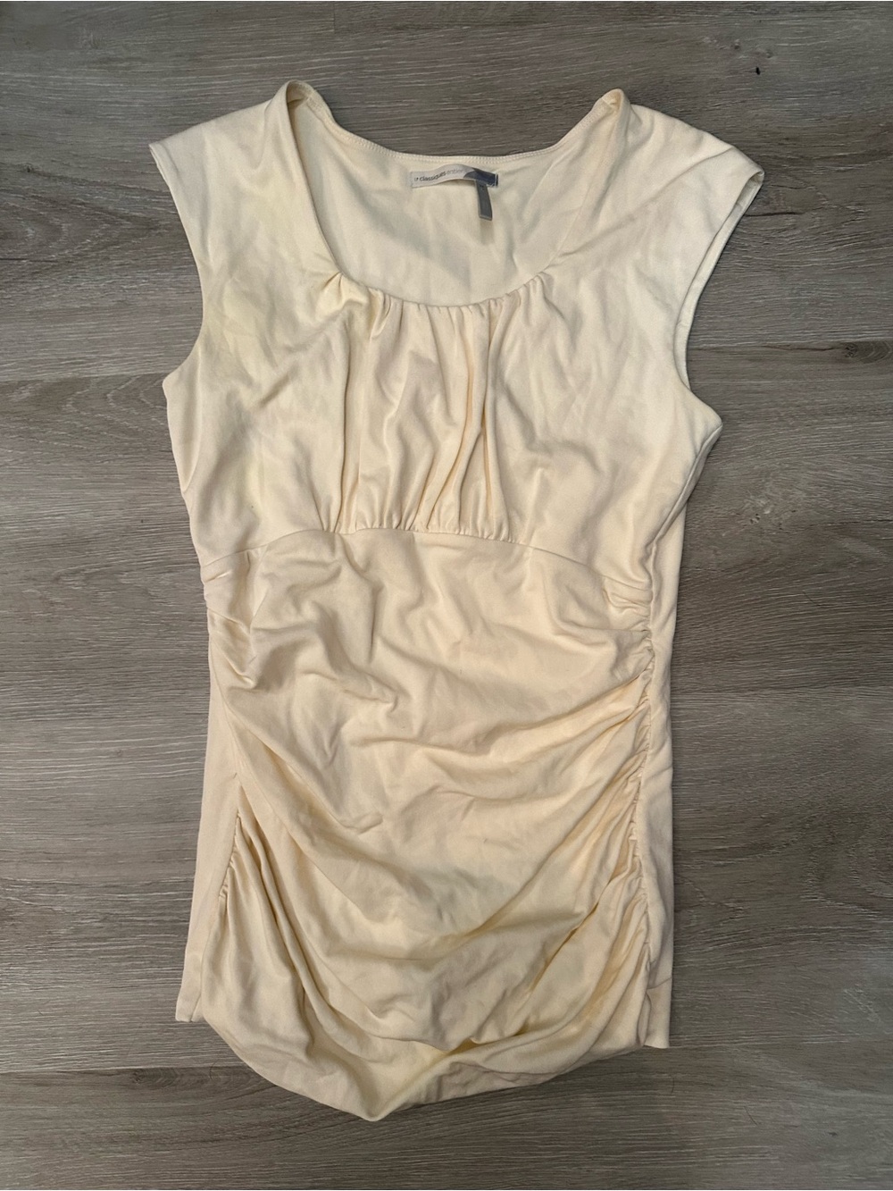 Classiques Entier Sleeveless Cream Ruched Women’s Top from Nordstroms Sz M